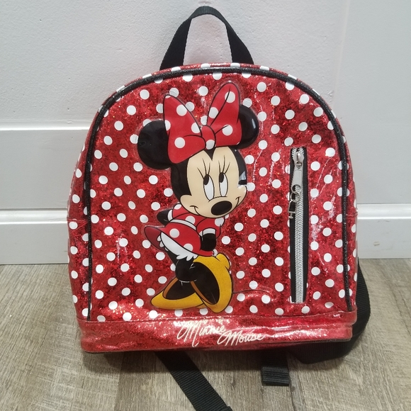 Ruz Minnie Mouse 15 School Bag Backpack (Red-Pink)